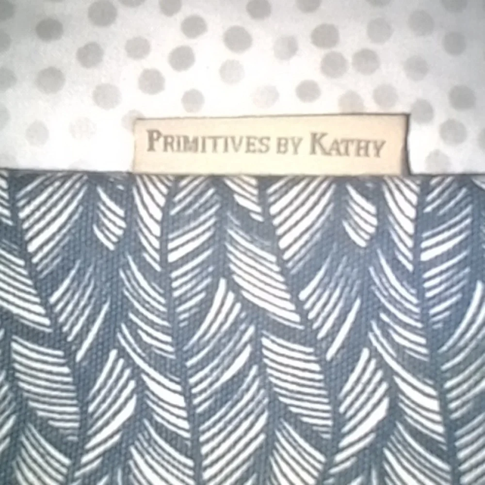 Blue And White Patterned Pencil Case/Pouch... Primitives By Kathy NWOT
